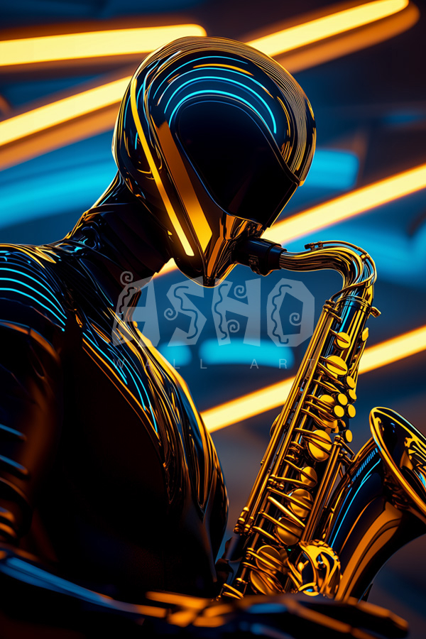 Cyberpunk Saxophonist
