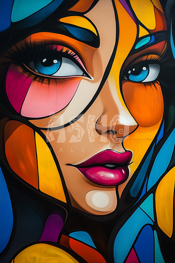 Graffiti Woman Bold Colors