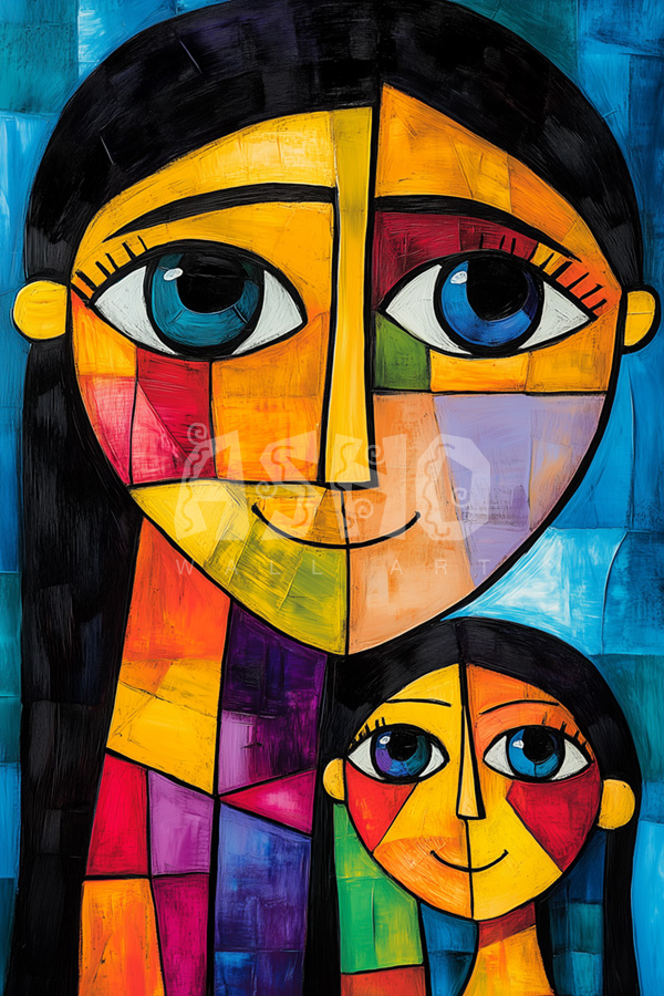Picasso Style Mother Daughter