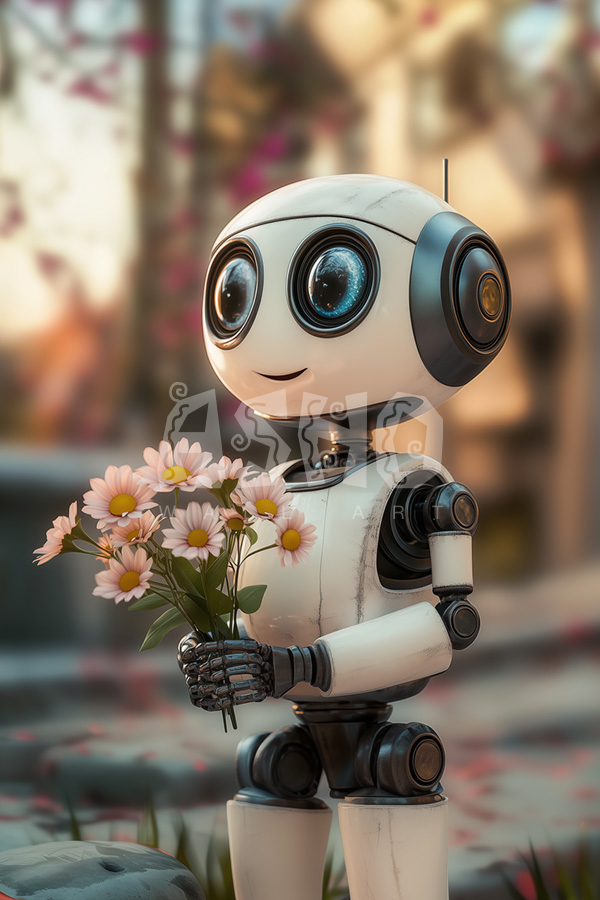Robot with a Bouquet