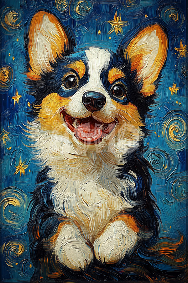 Starry-Eyed Corgi